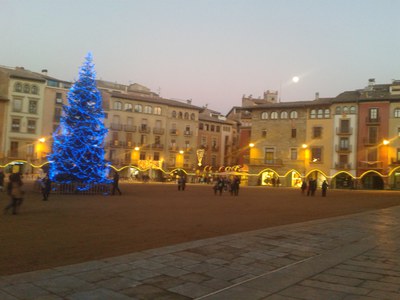 arbre de Nadal a la plaça arbre de Nadal a la plaça